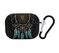 AirPods Pro 2nd Generation Hard Protective Case Cover for Women Men Dark Dream Catcher AirPods Pro Case Accessories with Keychain
