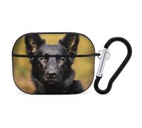 AirPods Pro 2nd Generation Hard Protective Case Cover for Women Men German Shepherd Dog AirPods Pro Case Accessories with Keychain