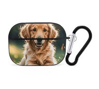 AirPods Pro 2nd Generation Hard Protective Case Cover for Women Men Golden Retrievers AirPods Pro Case Accessories with Keychain