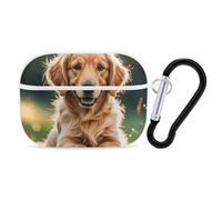 AirPods Pro 2nd Generation Hard Protective Case Cover for Women Men Golden Retrievers AirPods Pro Case Accessories with Keychain
