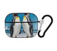 AirPods Pro 2nd Generation Hard Protective Case Cover for Women Men Happy Penguins AirPods Pro Case Accessories with Keychain