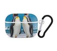 AirPods Pro 2nd Generation Hard Protective Case Cover for Women Men Happy Penguins AirPods Pro Case Accessories with Keychain