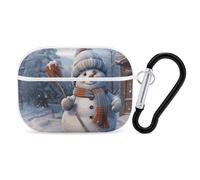 AirPods Pro 2nd Generation Hard Protective Case Cover for Women Men Hardworking Snowman AirPods Pro Case Accessories with Keychain