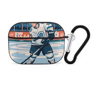 AirPods Pro 2nd Generation Hard Protective Case Cover for Women Men Ice Hockey Print AirPods Pro Case Accessories with Keychain