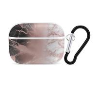 AirPods Pro 2nd Generation Hard Protective Case Cover for Women Men Marble Color Rose Gold AirPods Pro Case Accessories with Keychain