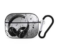 AirPods Pro 2nd Generation Hard Protective Case Cover for Women Men Music AirPods Pro Case Accessories with Keychain