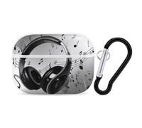 AirPods Pro 2nd Generation Hard Protective Case Cover for Women Men Music AirPods Pro Case Accessories with Keychain
