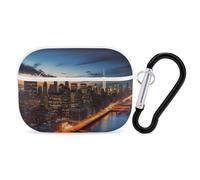AirPods Pro 2nd Generation Hard Protective Case Cover for Women Men New York City Scenery AirPods Pro Case Accessories with Keychain