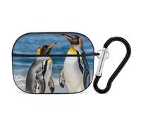 AirPods Pro 2nd Generation Hard Protective Case Cover for Women Men Penguin and Sea AirPods Pro Case Accessories with Keychain