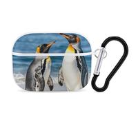 AirPods Pro 2nd Generation Hard Protective Case Cover for Women Men Penguin and Sea AirPods Pro Case Accessories with Keychain