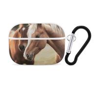 AirPods Pro Case Adorable Horse AirPods Pro 2/ProProtective Case Accessory with Keychain Shockproof Full Protective Cover Supports Wireless Charging