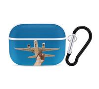 AirPods Pro Case Blue Skies White Airplanes AirPods Pro 2/ProProtective Case Accessory with Keychain Shockproof Full Protective Cover Supports Wireless Charging