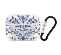 AirPods Pro Case Cove Orange Berry Pattern AirPods Pro 2/Pro Protective Case Accessory Front LED Visible Supports Wireless Charging with Keychain