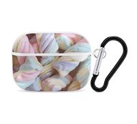 AirPods Pro Case Cove Pile of Marshmallows AirPods Pro 2/Pro Protective Case Accessory Front LED Visible Supports Wireless Charging with Keychain