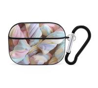 AirPods Pro Case Cove Pile of Marshmallows AirPods Pro 2/Pro Protective Case Accessory Front LED Visible Supports Wireless Charging with Keychain
