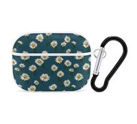 AirPods Pro Case Cove Small Daisy AirPods Pro 2/Pro Protective Case Accessory Front LED Visible Supports Wireless Charging with Keychain