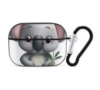 AirPods Pro Case Cover, Cartoon Koala Earbud Case Shock-Proof PC Skin Full Protective Cover Compatible for 2nd 1st Generation,Supports Wireless Charging with Durable Carabiner