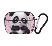 AirPods Pro Case Cover, Panda Star Earbud Case Shock-Proof PC Skin Full Protective Cover Compatible for 2nd 1st Generation,Supports Wireless Charging with Durable Carabiner