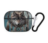 AirPods Pro Case Cover with Keychain 3D Wolf Dream Catcher AirPods Pro 2nd Generation Protective Cover for Women/Men