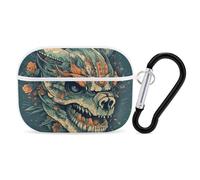 AirPods Pro Case Cover with Keychain Asian Dragon Skull AirPods Pro 2nd Generation Protective Cover for Women/Men