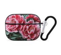 AirPods Pro Case Cover with Keychain Beautiful Peony Flower AirPods Pro 2nd Generation Protective Cover for Women/Men