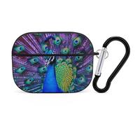 AirPods Pro Case Cover with Keychain Beauty Peacock AirPods Pro 2nd Generation Protective Cover for Women/Men