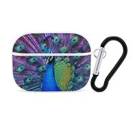 AirPods Pro Case Cover with Keychain Beauty Peacock AirPods Pro 2nd Generation Protective Cover for Women/Men