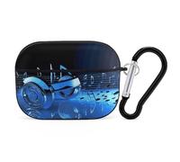 AirPods Pro Case Cover with Keychain Blue Music AirPods Pro 2nd Generation Protective Cover for Women/Men