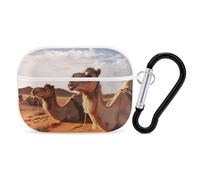 AirPods Pro Case Cover with Keychain Camels Rest Desert AirPods Pro 2nd Generation Protective Cover for Women/Men