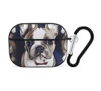 AirPods Pro Case Cover with Keychain Cute French Bulldog AirPods Pro 2nd Generation Protective Cover for Women/Men