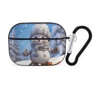 AirPods Pro Case Cover with Keychain Cute Snowboard Snowman AirPods Pro 2nd Generation Protective Cover for Women/Men