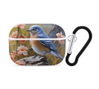 AirPods Pro Case Cover with Keychain Eastern Bluebird AirPods Pro 2nd Generation Protective Cover for Women/Men