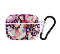 AirPods Pro Case Cover with Keychain Flower Heart Chicken AirPods Pro 2nd Generation Protective Cover for Women/Men