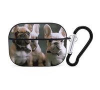 AirPods Pro Case Cover with Keychain French Bulldog Puppies AirPods Pro 2nd Generation Protective Cover for Women/Men
