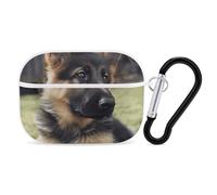 AirPods Pro Case Cover with Keychain German Shepherd Puppy AirPods Pro 2nd Generation Protective Cover for Women/Men