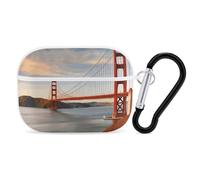 AirPods Pro Case Cover with Keychain Golden Gate Bridge AirPods Pro 2nd Generation Protective Cover for Women/Men