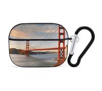 AirPods Pro Case Cover with Keychain Golden Gate Bridge AirPods Pro 2nd Generation Protective Cover for Women/Men