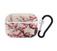 AirPods Pro Case Cover with Keychain Japanese Floral Cherry Blossom AirPods Pro 2nd Generation Protective Cover for Women/Men