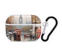 AirPods Pro Case Cover with Keychain London Impression AirPods Pro 2nd Generation Protective Cover for Women/Men