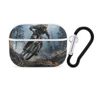 AirPods Pro Case Cover with Keychain Mountain Bike Tournament AirPods Pro 2nd Generation Protective Cover for Women/Men