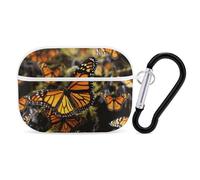 AirPods Pro Case Cover with Keychain Orange Monarch Butterflies AirPods Pro 2nd Generation Protective Cover for Women/Men