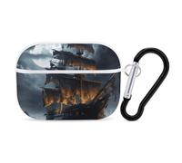 AirPods Pro Case Cover with Keychain Pirate Sailboat Full Moon_78728436 AirPods Pro 2nd Generation Protective Cover for Women/Men