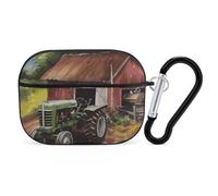 AirPods Pro Case Cover with Keychain Tractor on The Farm AirPods Pro 2nd Generation Protective Cover for Women/Men