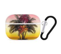 AirPods Pro Case Cover with Keychain Tropical Flower Palm Tree AirPods Pro 2nd Generation Protective Cover for Women/Men