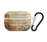 AirPods Pro Case Cover with Keychain Vintage Music Note AirPods Pro 2nd Generation Protective Cover for Women/Men