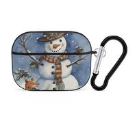 AirPods Pro Case Cover with Keychain Winter Snowman AirPods Pro 2nd Generation Protective Cover for Women/Men