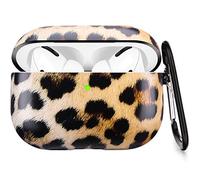 Airpods Pro Case - LitoDream Cute Leopard Print Airpods 3 Case Accessories Protective Hard Case Cover Portable & Shockproof Women Girls Men with Keychain for Airpods 3 Charging Case Matted