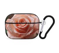 AirPods Pro Case Rose Flower AirPods Pro 2/ProProtective Case Accessory with Keychain Shockproof Full Protective Cover Supports Wireless Charging