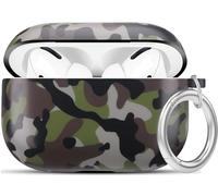 Airpods Pro Case - YOMPLOW Camo Protective Hard Case Cover Skin Portable & Shockproof Women Girls with Keychain for Apple Airpods Pro Charging Case - Camouflage