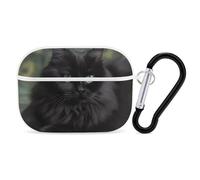 AirPods Pro & Pro 2 Case Cover Cat Lying on Blanket Protective Case with Keychain Front LED Visible for Women Men
